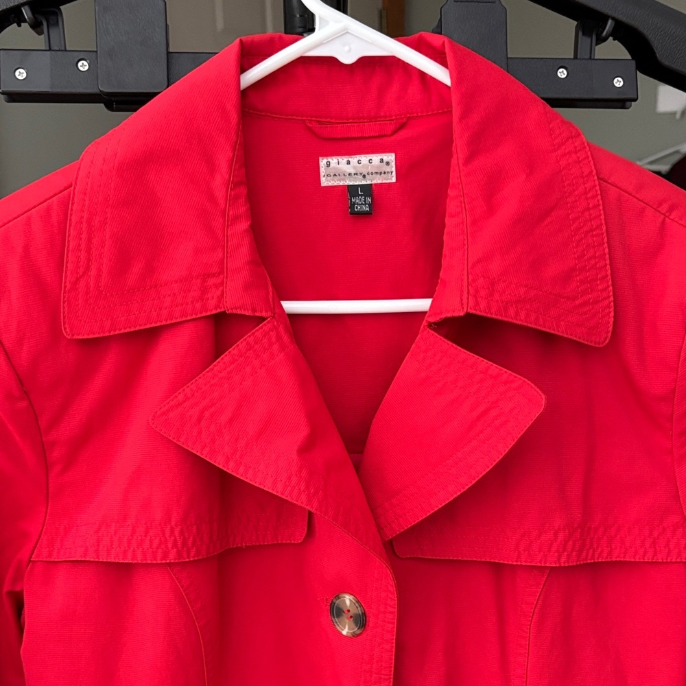 Giacca Vibrant Red Trench Coat